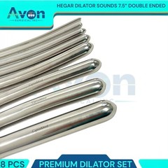 NEW 8 HEGAR DILATOR SOUNDS SET 7.5″GYNO SURGICAL INSTRUMENTS ( PREMIUM GRADE )
