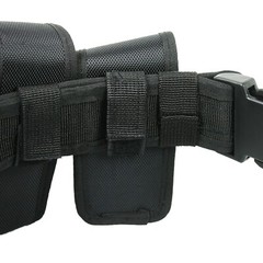 Black Tactical Nylon police Security Guard Duty Belt Utility Kit System w/ Pouch