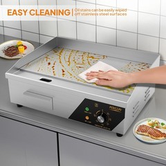 Commercial Electric Griddle,1600W Countertop Flat Top Grill, 22in Griddle Grill