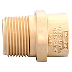 Charlotte Pipe CTS02109C0800 CPVC 100 PSI Male Adapter 3/4 MPTx3/4 Slip Dia. in.