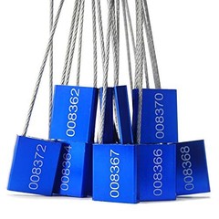 500 Pcs Numbered Tamper Resistant Security Cable Seals Blue