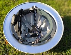Aluminum Hard Hat Metal Safety Helmet with Full Brim Shock-Absorbing Suspension