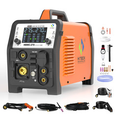 Compact 6in1 Aluminium Welder 200A Gas Gasless MIG Stick TIG Spot Cut Equipment