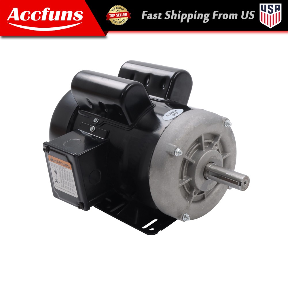3HP Single Phase Motor 3450 RPM TEFC 145T Frame Farm Duty 230V 60Hz CW/CCW