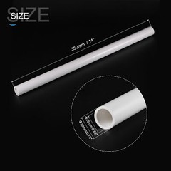 16mm ID 20mm OD 0.35m PVC Rigid Tube Round Pipe Hardware Tubing for Crafts