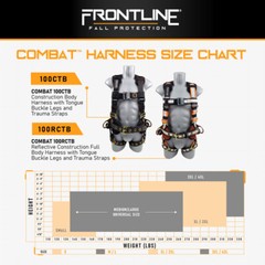 Frontline 100CTB Construction Full Body Harness with Tongue Buckle Legs and Trau