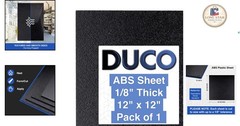 High-Quality Duco 1/8″ ABS Plastic Sheet – 12″ x 12″ for All Your DIY Adventures