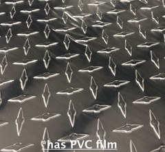 48″ x 120″ Aluminum Diamond Plate Sheet .025” Thick Embossed, Polished