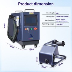 1500W 4 IN 1 Laser Welding Cleaning Machine Metal Cutting Air Cooling SUP 23T US