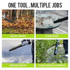 STEELITE 21V Cordless Leaf Blower, 150 MPH 600 CFM High-Performance Airflow, …