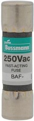 Pack of 10 Fuse Fast Acting Midget, Amps 1, BAF