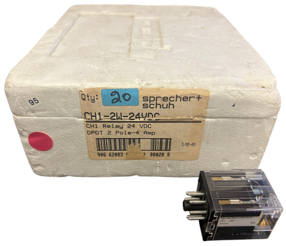 LOT OF 17~SPRECHER & SCHUH (CH1-2W-24VDC) CH1 Relay 24 VDC DPDT 2 Pole-4 Amp