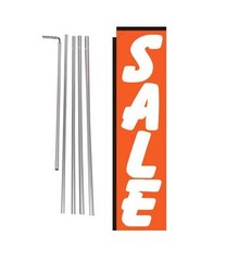 Sale (orange/yellow) 15′ Advertising Rectangle Feather Banner Flag w/ pole+spike