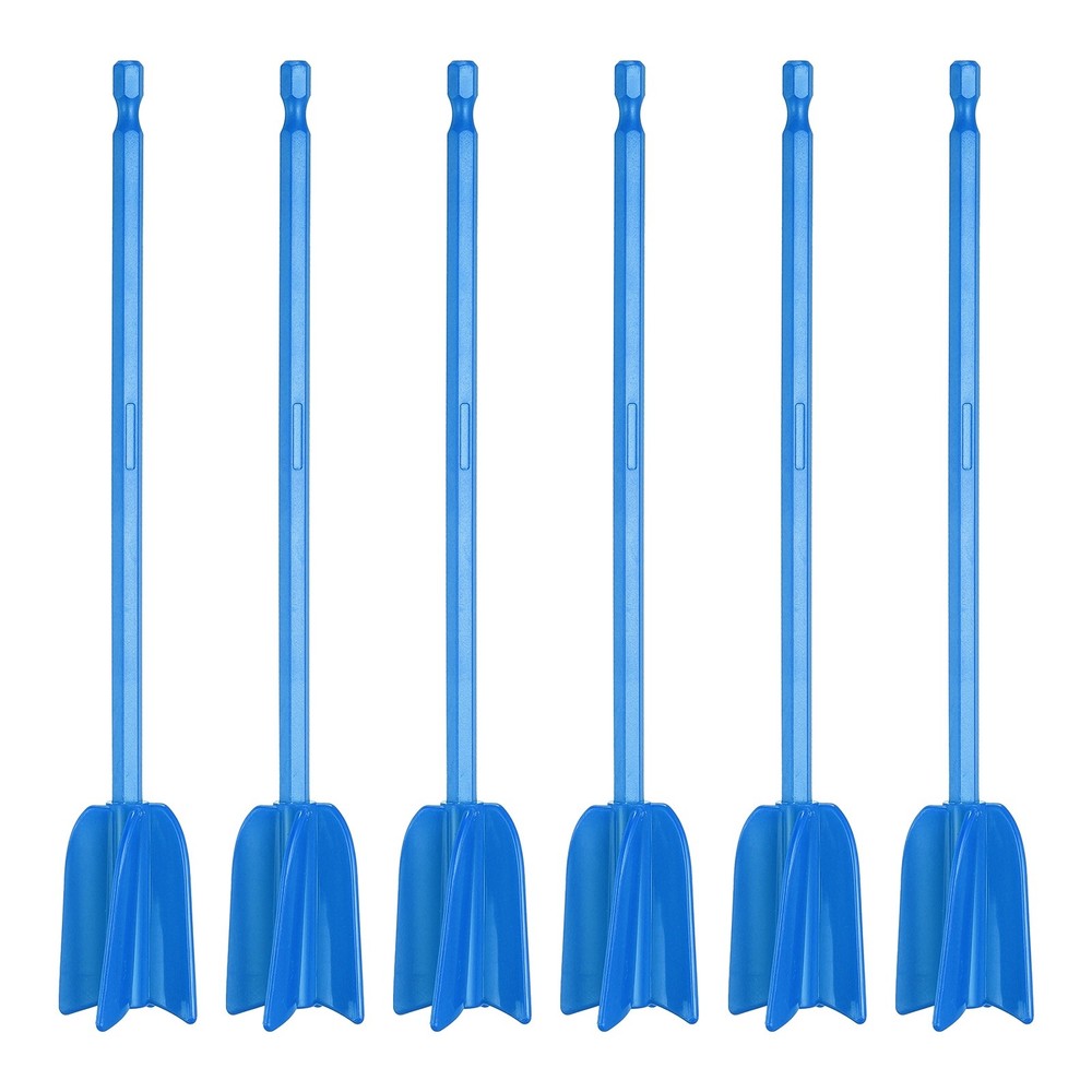 6Pcs 8.7″ ABS Plastic Silicone Resin Mixer Paddle Blue