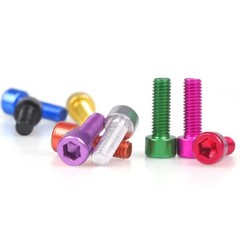 M3 M4 M5 M6 Aluminum Alloy Socket Cap Screws Allen Key Bolts 7075 Anodized Black