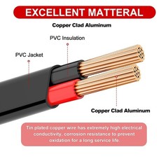 GOSDENG 14 Gauge 2 Conductor Electrical Wire, 14 AWG 2.08mm Wire PVC Cord, 12V/2