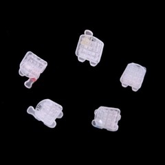 AZDENT Dental Ceramic Brackets Orthodontic Braces Roth.022 345 Hooks 20pcs /kit