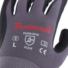 Safety Work Gloves MicroFoam Nitrile Coated Foam Gloves L-Size/12 Pairs