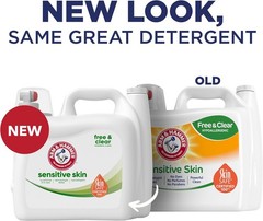 ARM & HAMMER Sensitive Skin Free & Clear, 140 Loads Liquid Laundry Detergent, 14