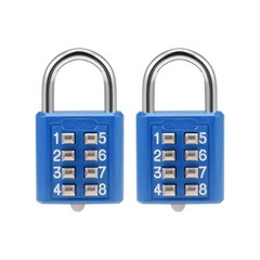 uxcell® 8-Digit Combination Padlock Push Button Lock for 8-Digit,2Pcs, Blue