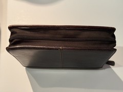 Franklin Covey Leather Zip Planner Binder 7-Ring Organizer 8×10 Brown Burgundy