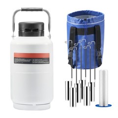 3L Aluminum LN2 Tank with 6 Canisters & Carry Bag