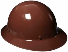 MSA Safety 454672 Skullgard Brown Protective Hat w/ Staz-On Suspension