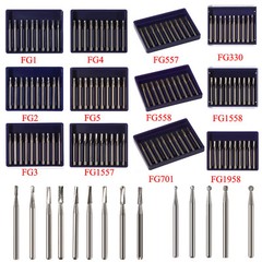 10pcs/pk Dental Carbide Burs for High Speed Handpiece Pear Bur 19mm FG Shank