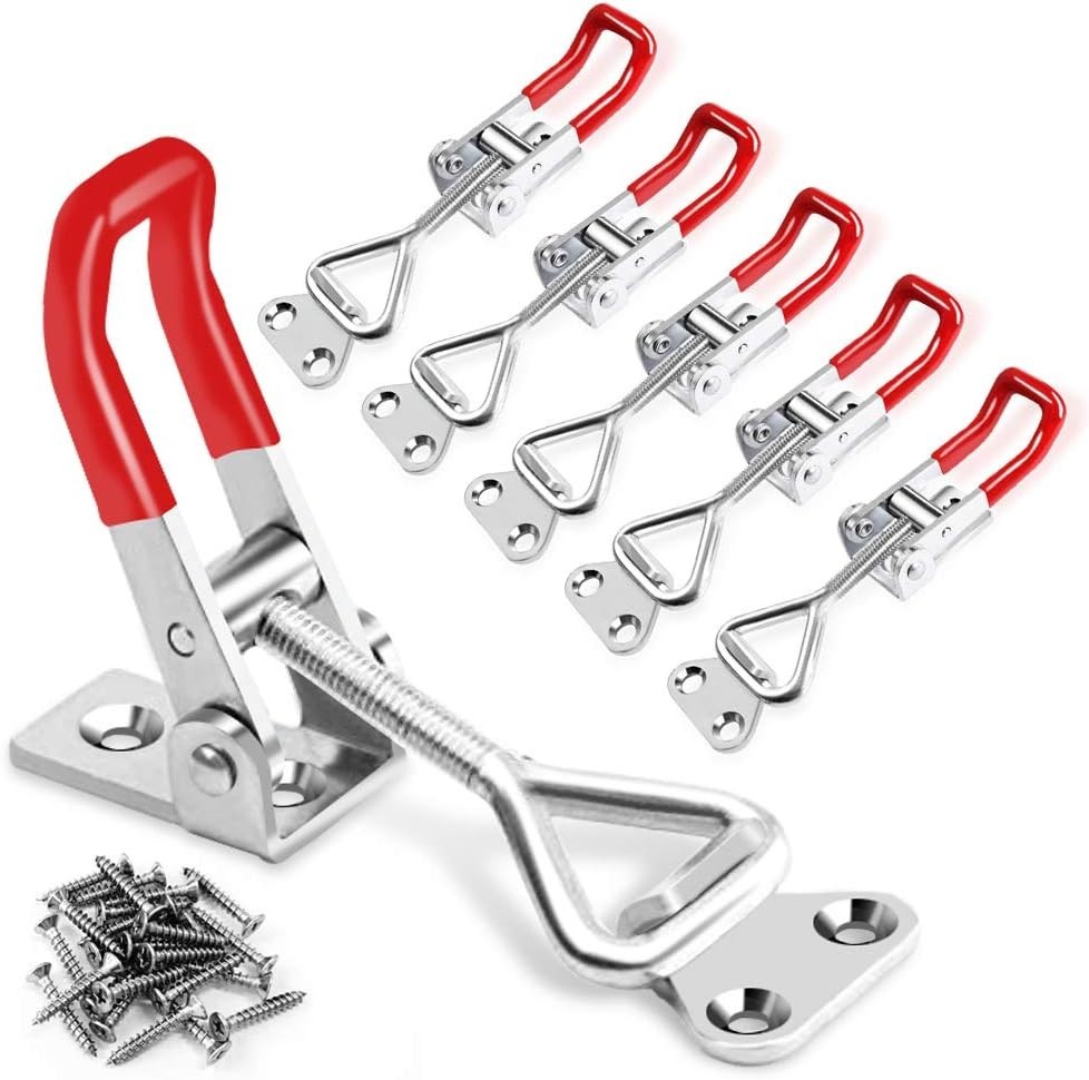 6 Pack Toggle Latch Clamps – Strong & Corrosion-Resistant with 24 Screws