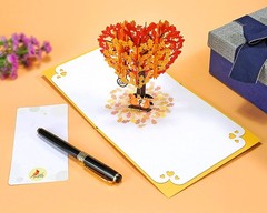CUTPOPUP 3D Pop 5.9 inches x x 0.2 inches, Fall Heart Tree-6x6in