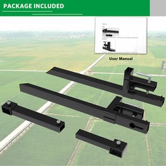 60″ Clamp on Pallet Forks 2000lbs w/ Bar for Loader Bucket Skidsteer Tractor