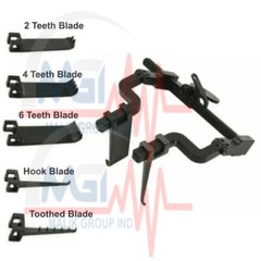 McCULLOCH MICRO DISCECTOMY LUMBAR RETRACTOR 5 BLADES SET BLACK COLOR COATED