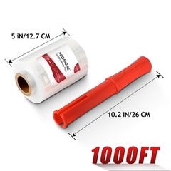Industrial Strength Mini Clear Stretch Wrap Film 2PACK 5″ x1000ft 80GuageFood