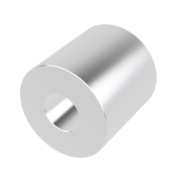 Aluminum Spacer 1″ OD x 3/8″ ID x (1″ Length, 5 Pack) Round Spacer Unthreaded