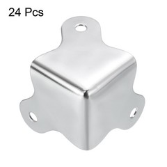30x23mm Metal Box Corner Protectors Box Edge Guard Chrome Plating Silver 24pcs