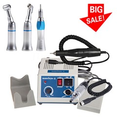 Dental Lab Micromotor Marathon Polisher Machine/35K RPM Handpiece/10x Drill Burs