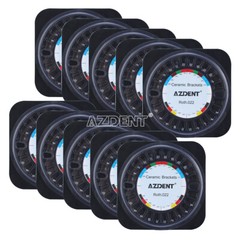 AZDENT Dental Orthodontic Brackets Braces Roth 0.022 Hooks 345 Ceramic /Metal