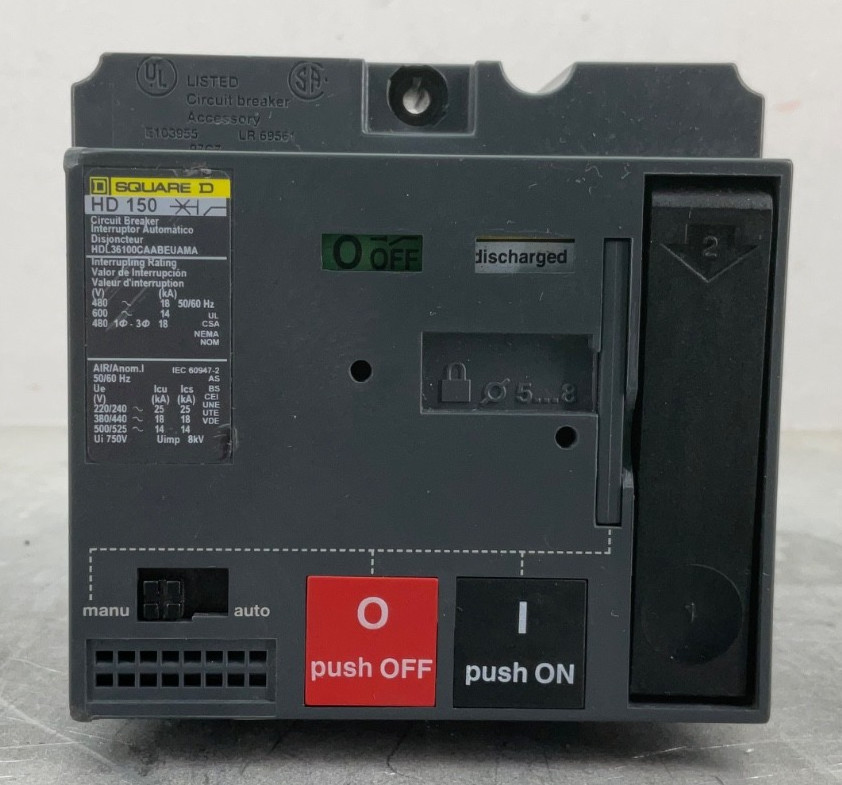 SQUARE D S29433 MOTOR OPERATOR FOR H FRAME BREAKERS 110-130V 500VA MT100/160