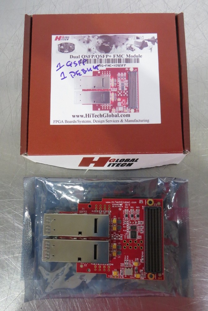 T203068 HiTech Global Dual QSFP/QSFP+ FMC Module HTG-FMC-X2QSFP+