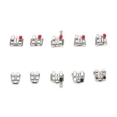 20 Pcs/Kit Dental Orthodontics Metal Mini MBT Brackets Braces 022 3 Hooks Model