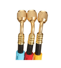 Fieldpiece HR3 1/4″ x 5′ Length Open Valves Hose Set – 3 Pack Refrigerant Hose S