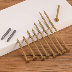 #14×3 Inch Bronze Carbon Steel Washer Head Structural Lag Screws T30 264 PCS