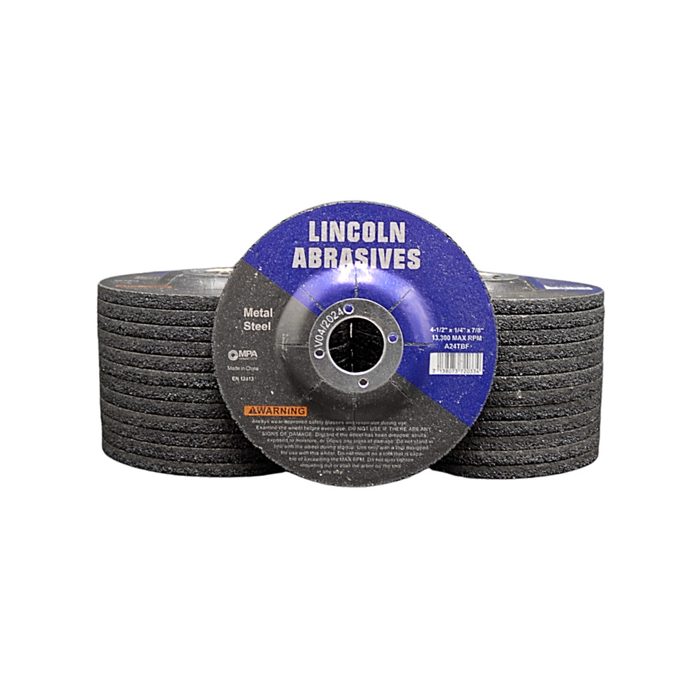 25 PACK Grinding Wheels 4-1/2″ x 1/4″ x 7/8″ Metal Steel 4.5 Disc Angle Grinder