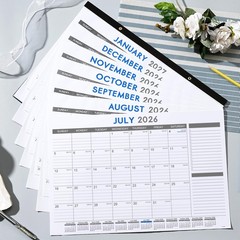 2026-2027 Desk Calendar – July 2026 – Dec 2027, 18 Months 17″ x 12″, black