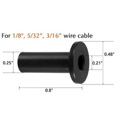 T316 Black Stainless Steel Protector Sleeve for 1/8″ & 3/16“ Cable Railing
