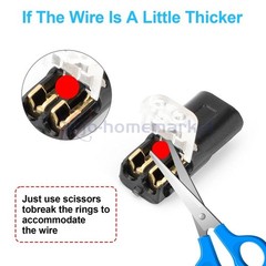 50PCS Double-Wire Plug-in Cable Snap Connector Terminal Block w/ Locking Buckle