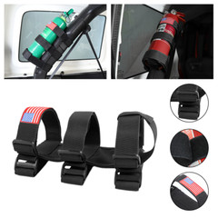 Roll Bar Fire Extinguisher Holder 2.5-3LB Bracket Mount for Jeep Wrangler Black