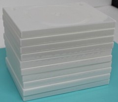 Lot of 10 pcs of 14mm Standard White Double 2 Discs DVD Case