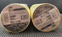 3M 1400C TAPE VINYL 3/4 IN X 60FT ELECTRICAL 17 YELLOW & 4 BROWN – Lot of 21