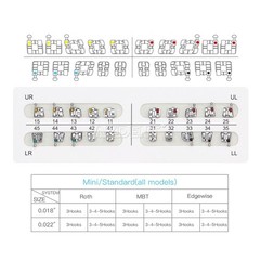 AZDENT Dental Orthodontic Brackets Braces / Supper Elastic Niti Arch Wires FDA